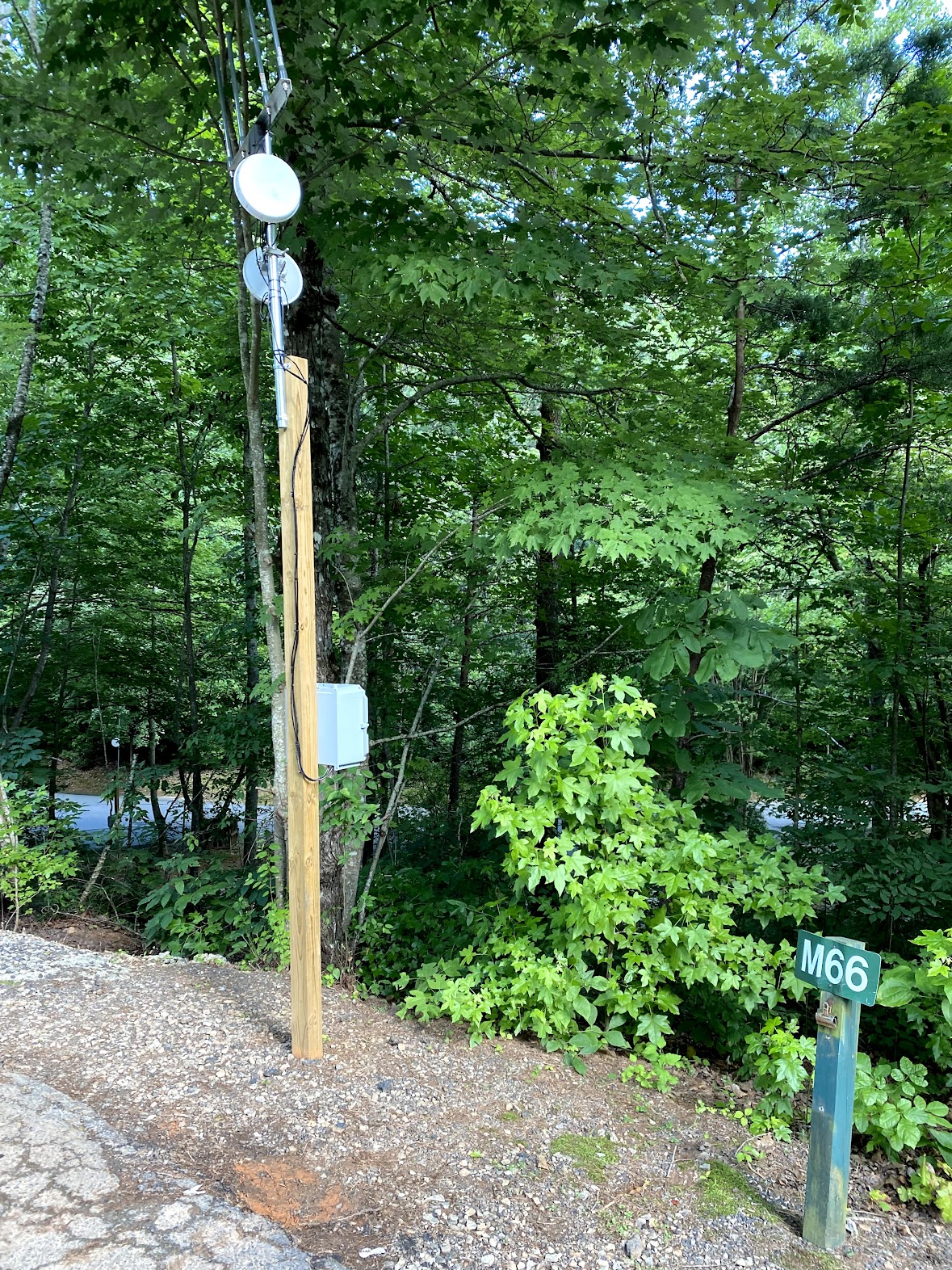 Internet Pole at campground